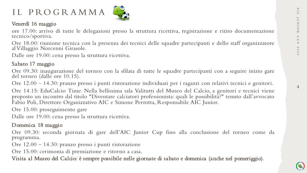 Presentazione-AIC-Junior-Cup-2025_004-1024x576 Settore Giovanile: Si va a Coverciano per l'AIC JUNIOR CUP 2025